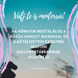 Válj hallgatói mentorrá!